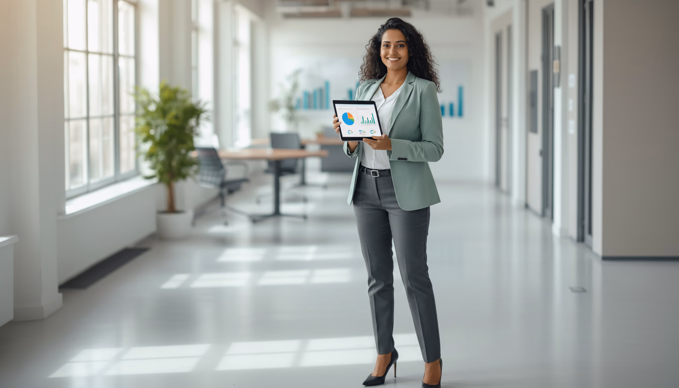 Distributrice Herbalife utilisant le CRM Herbalance sur tablette pour la gestion de ses clients